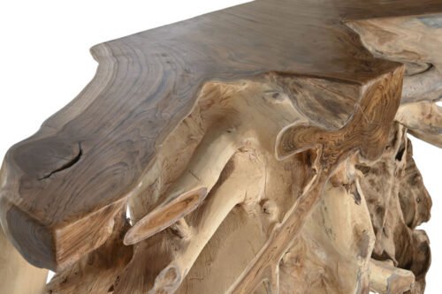 Consola raiz de teca natural