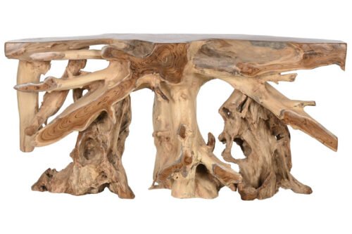 Consola raiz de teca natural